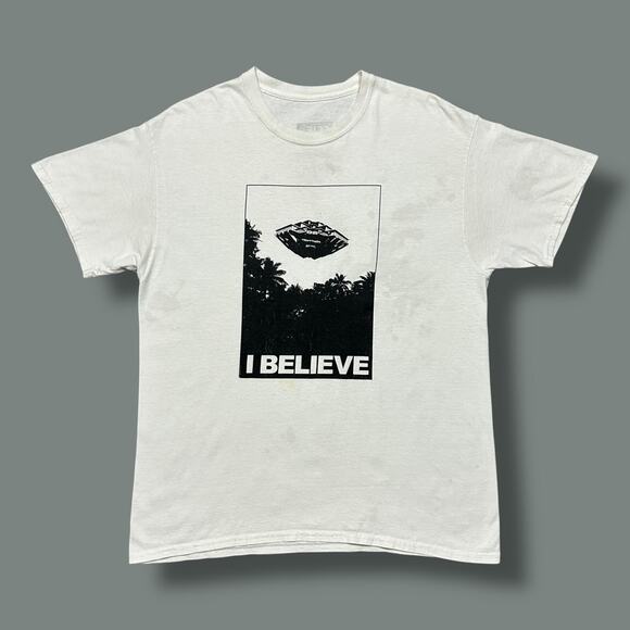 UCSD Shirt Geisel Library UFO Tee Science Nonfiction I Believe Cotton M/L White - Picture 1 of 11